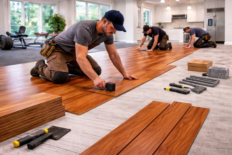 Cherry Floor Installation in Dripping Springs, TX