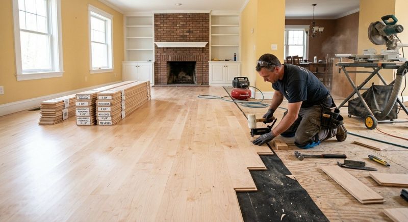 Maple Flooring Installation in Buda, TX