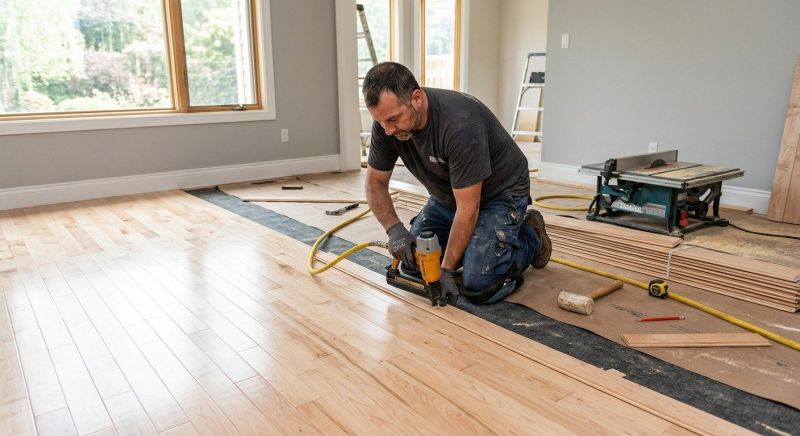 Maple Flooring Installation in Pflugerville, TX