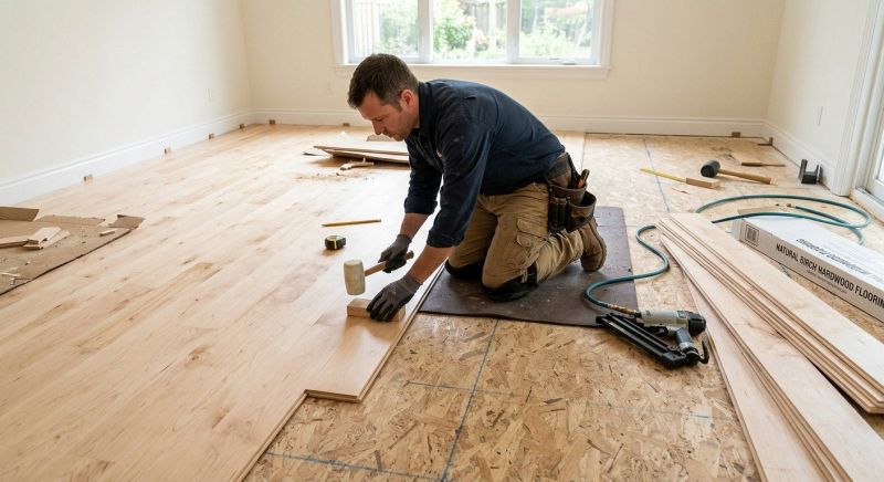 Maple Flooring Installation in Pflugerville, TX