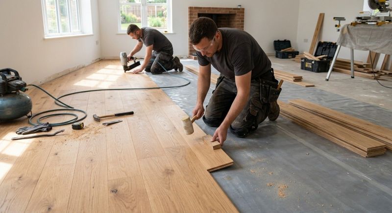 Oak Floor Installation in Buda, TX