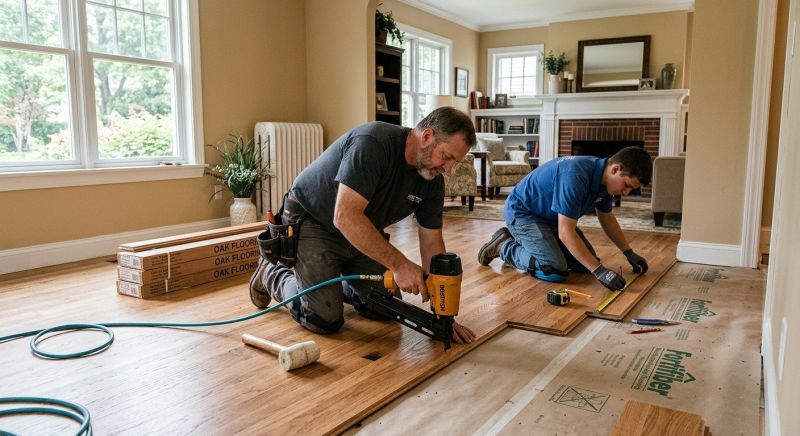 Oak Floor Installation in Manor, TX