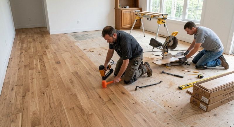 Oak Floor Installation in Wimberley, TX